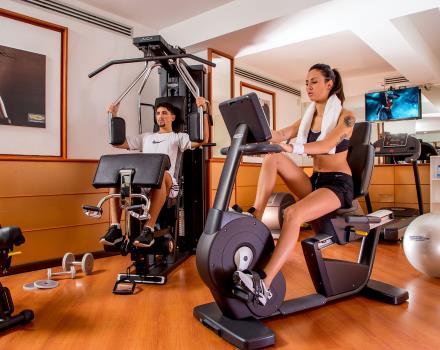 Stay fit during your stay in Rome thanks to the fitness area at the Best Western Plus Hotel Spring House