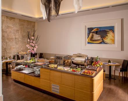 Breakfast buffet each morning at the Best Western Plus Hotel Spring House in central Rome